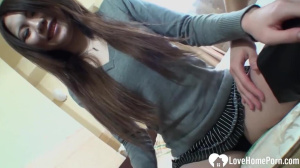 Beautiful brunette Asian loves to fuck me