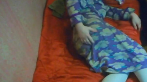 Housewife puts on sexy tights and twirls her ass
