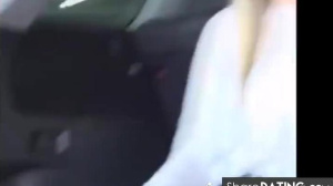 Feet licking in car...