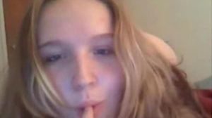 Blond chubby with hairy pussy