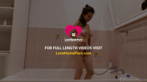 Taya teasing while taking a shower