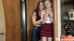 Bisexual babes take care of my hard cock
