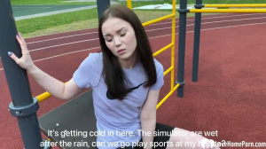 Fucking a babe from an outdoor gym